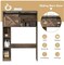 Bathroom Storage Cabinet with Sliding Barn Door Rustic Brown Over the Toilet